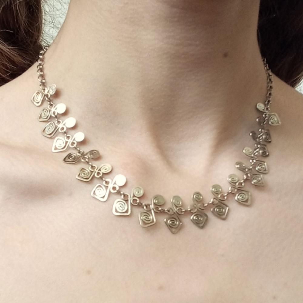 Hand Forged Silver Chain/Necklace 16"